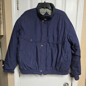 Vintage McGregor Bomber Jacket Men's L Navy Blue Lined Padded 80's 90's